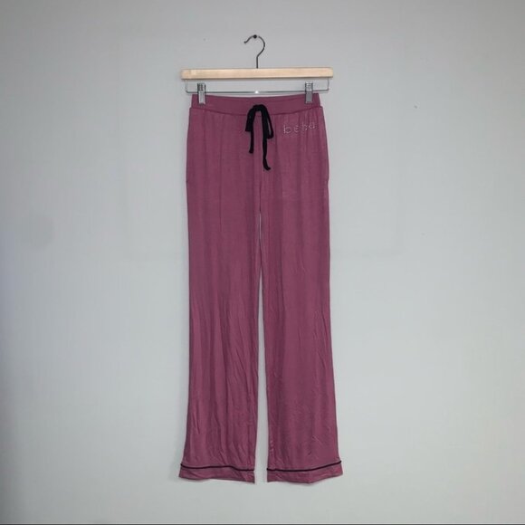Bebe Sleepwear Pyjama Pants Bottoms Size Small Mauve Pink Rhinestones Flowy NWOT - Picture 2 of 9